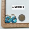 Blauwe faux steen oorbellen II