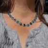 Blue Sky: ketting met blauwe apatiet en maansteen