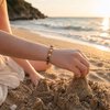 Boho & Zomerse stranddag, geweven kralen armband met conversie naar enkelband