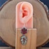 Botanish & Romantisch, folk oorbellen met enamel bladeren