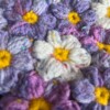 Chloris Lilac Whisper - Gehaakte puff flowers croptop - XS