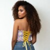 Chloris Lilac Whisper - Gehaakte puff flowers croptop - XS
