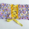 Chloris Lilac Whisper - Gehaakte puff flowers croptop - XS