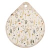 Clayre & Eef keramieken pannenonderzetter bloemen 20x23 cm met kurk