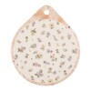 Clayre & Eef Pannenonderzetter Keramiek met Bloemen – 20x23 cm