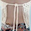 Crème kleur macrame haltertop.