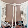Crème kleur macrame haltertop.