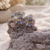 Crystal Flow – fluoriet oorbellen (10 mm hoops)