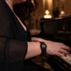 Donker & Dramatisch, handgemaakte armband met Swarovski kristal
