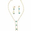 Fijne jade ketting- en oorbellen set - one of a kind