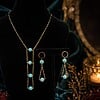 Fijne jade ketting- en oorbellen set - one of a kind