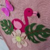 Flamingo en vlinder
