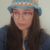 Gehaakte bucket hat | Oranje, lila, turquoise, sagegroen en wit