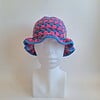 Gehaakte bucket hat | Pride biseksuele vlag
