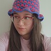 Gehaakte bucket hat | Pride biseksuele vlag