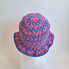 Gehaakte bucket hat | Pride biseksuele vlag