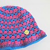 Gehaakte bucket hat | Pride biseksuele vlag
