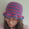 Gehaakte bucket hat | Pride biseksuele vlag