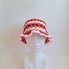 Gehaakte bucket hat | Pride lesbische vlag