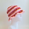 Gehaakte bucket hat | Pride lesbische vlag