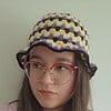 Gehaakte bucket hat | Pride non-binary vlag