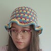 Gehaakte bucket hat | Pride panseksuele vlag