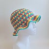 Gehaakte bucket hat | Pride panseksuele vlag
