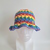 Gehaakte bucket hat | Pride regenboog vlag