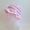 Gehaakte bucket hat | Pride transgender vlag
