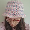 Gehaakte bucket hat | Pride transgender vlag