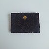 Geweven pasjeshouder | Donkerbruin velvet look