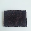 Geweven pasjeshouder | Donkerbruin velvet look