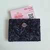 Geweven pasjeshouder | Donkergrijs velvet look