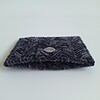 Geweven pasjeshouder | Donkergrijs velvet look