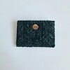 Geweven pasjeshouder | Donkergroen velvet look