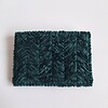 Geweven pasjeshouder | Donkergroen velvet look
