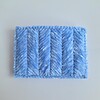 Geweven pasjeshouder | Hemelsblauw velvet look