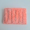 Geweven pasjeshouder | Koraaloranje velvet look
