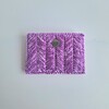 Geweven pasjeshouder | Lavendel velvet look