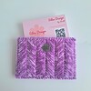 Geweven pasjeshouder | Lavendel velvet look