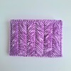 Geweven pasjeshouder | Lavendel velvet look