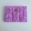 Geweven pasjeshouder | Lavendel velvet look
