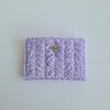 Geweven pasjeshouder | Lila velvet look