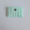 Geweven pasjeshouder | Mintgroen velvet look