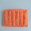 Geweven pasjeshouder | Oranje velvet look