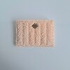 Geweven pasjeshouder | Pasteloranje velvet look