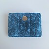 Geweven pasjeshouder | Petrol velvet look