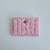 Geweven pasjeshouder | Poeder roze velvet look