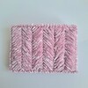 Geweven pasjeshouder | Poeder roze velvet look