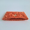 Geweven pasjeshouder | Pompoen oranje velvet look